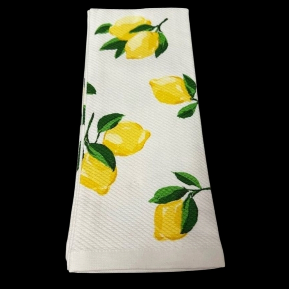 Kate Spade Set Of 2 Lemon Kitchen Towels NWT - Picture 2 of 3